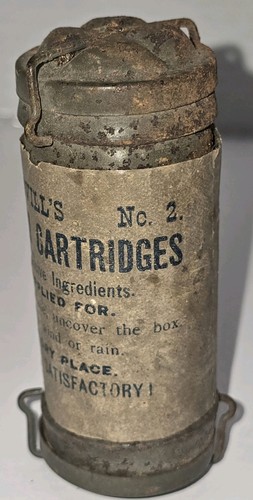 Antique Scovill's Magnesium Cartridges No. 2 Metal Container w/ Paper Lable - Picture 3 of 5