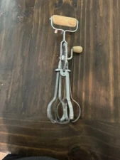 Vintage Echo High Speed Manual Beater- Stainless Steel USA Hand Crank Mixer