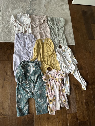 Baby Girls Sleepsuits Bundle 9-12 Months x8