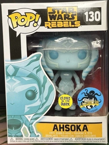 Funko Pop! Star Wars Rebels Ahsoka #130 L.A. Comic Con Exclusive GITD /Protector