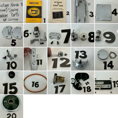 #ad VINTAGE NECCHI BU GREEN SEWING MACHINE PARTS $14.99