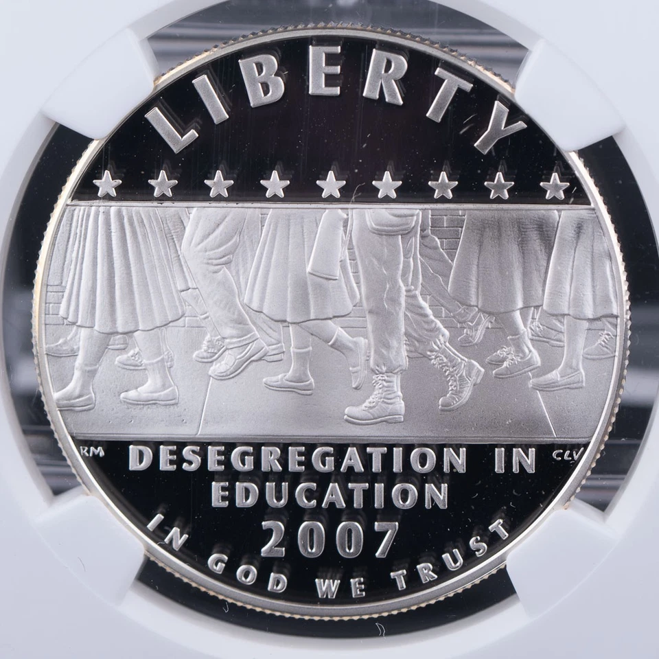 Certified 2007-P Silver $1 NGC PF70 UC Little Rock School Desegregation  - Image 2 of 4