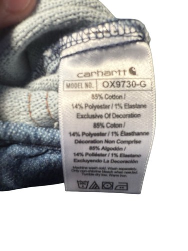 Carhartt Baby Mädchen Kurzarm Denim Henley Strampler Größe 6 Monate - Bild 5 von 6