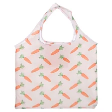 Reusable Grocery Bags Printed Washable Shopping Totes Carrot
