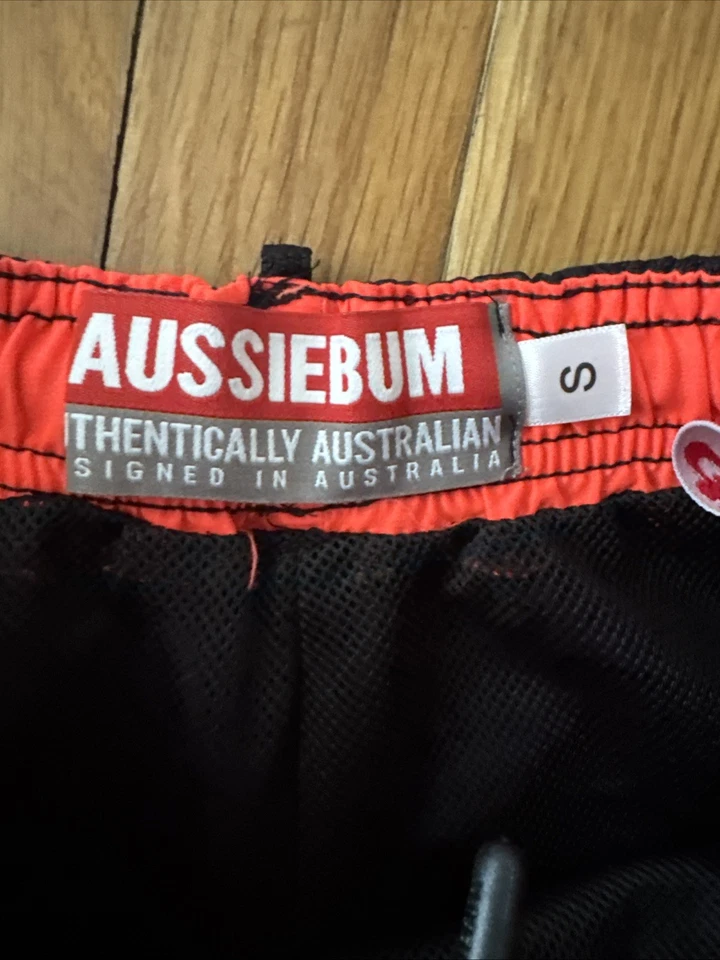 AussieBum Swim Trunk Shorts Men's Line Black /Orange Size S - Image 3 of 4