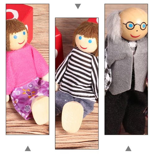 8 Pcs Doll Character Toys Baby People Figures for Kids Role Play - Picture 8 of 12