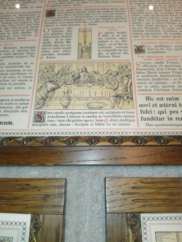 ANCIEN CANON D'AUTEL/MESSE/TRYPTIQUE/EGLISE/(33x22)x2+49x40cm/IMPRIMé/BOIS/XP - Imagen 6 de 9