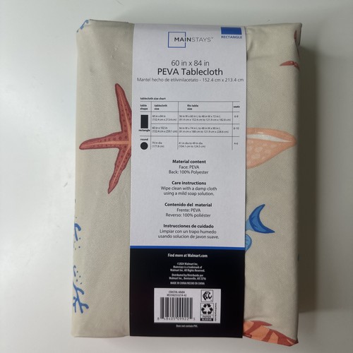 Mainstays PEVA Tablecloth 60" x 84” Rectangle NEW UNUSED - Picture 5 of 14