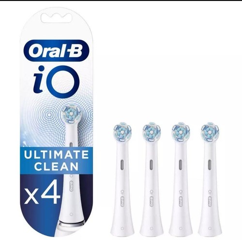 4 Pack Genuine Oral-B iO Ultimate Clean Replacement Toothbrush Heads White