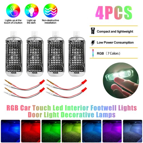 LED Fussraumleuchten Set 4x RGB - Audi A3 A4 A5 A6 A8 B6 B7 B8 - Bild 2 von 18