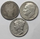 USA Type Silver Dimes Lot of 3