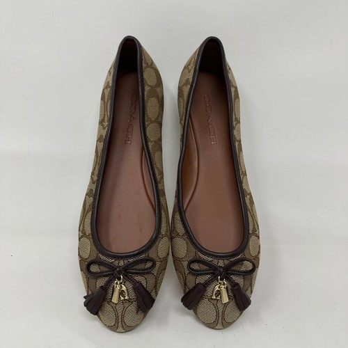 Coach Signature Canvas Damen Ballerinas Jacq Ballerinas mit Quastendetail Größe 7,5 - Bild 4 von 6