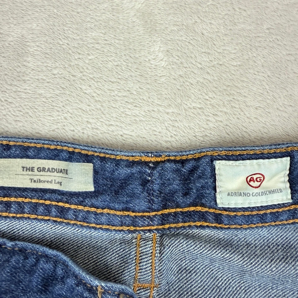 AG Adriano Goldschmied Jeans Mens 36x29 Blue The Graduate Tailored Leg USA Made - Image 3 of 4
