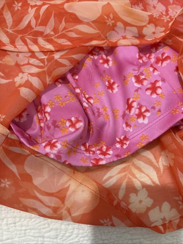 My Michelle Dress Orange Floral Sleeveless V-Neck Size 5/6 - Picture 10 of 10