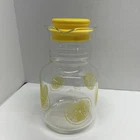 Pyrex Lemonade Juice Pitcher Carafe w/Lemons and Lid, 1.5 Quart, #3515, Vintage