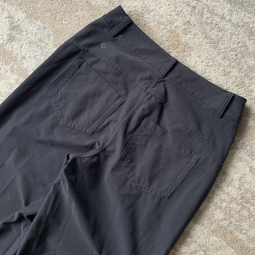 Lululemon Wide Leg Trouser Black City Sleek Utilitech High Rise Pant UK8/10 - Picture 4 of 11
