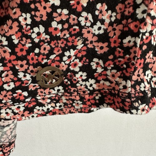 Michael Kors Langarm Bluse Rosa Grapefruit Blumen Damen L - Bild 4 von 8