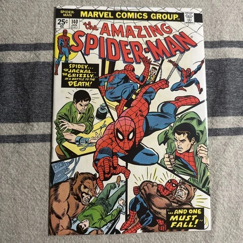 Amazing Spider-Man 140 VF NM- 9.0 Gil Kane cvr! Andru Jackal GRIZZLY 1975