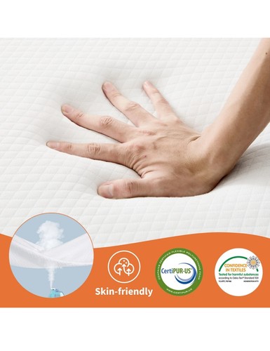 4inch Comfy Folding Mattress,Tri Fold Memory Foam Mattress with Washable Cover - Picture 5 of 8
