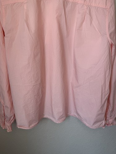J. Crew Women’s 18 Top Button Up Pink Ruffle Collared Business Casual - Picture 7 of 10