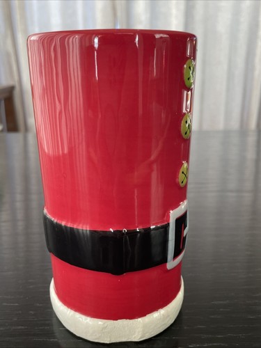 Red Santa Coat Christmas Mug HO HO HO St Nicholas Square 5.5” Tall Ceramic READ - Picture 5 of 10