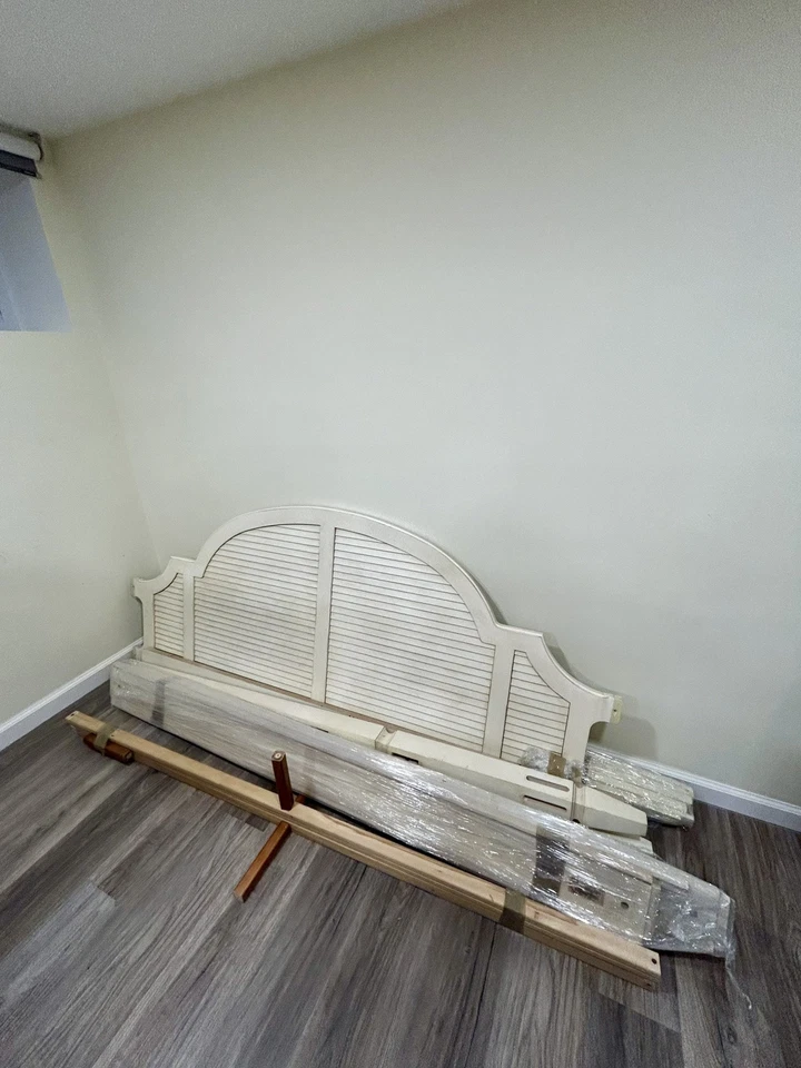 Ethan Allen  California King Size Bed Frame with Wooden Headboard - Image 3 of 4