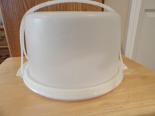 Tupperware Kuchenträger 7" hoch mit Deckel & Griff klar #683-684