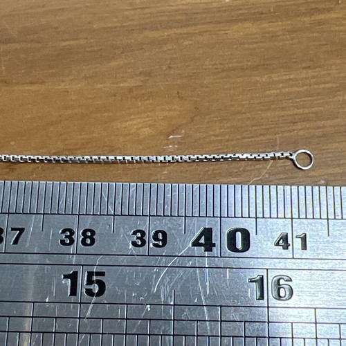 14K White Gold 16” Box Chain Necklace 2.6 Grams - Picture 7 of 24
