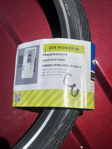 Schwalbe Green Marathon Tire - 20 x 1.75, Clincher, Wire, Black/Reflective, - Picture 3 of 5