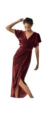 BHLDN Berry Wine Bridesmaid Velvet Dover Dress Med