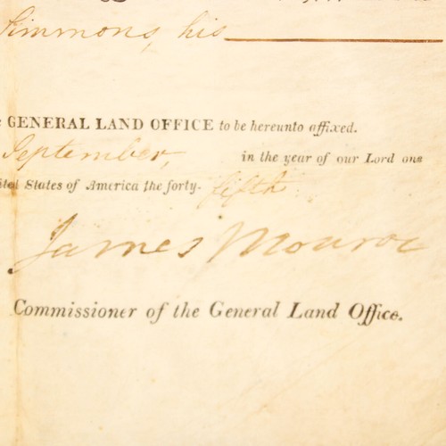 1823 James Monroe Signed Document as President - COA JSA & PSA/DNA - 第 2/7 張圖片