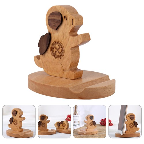 1PC Creative Wood Desktop Phone Tablet Speicherregal Speicher für zu Hause - 第 4/12 張圖片