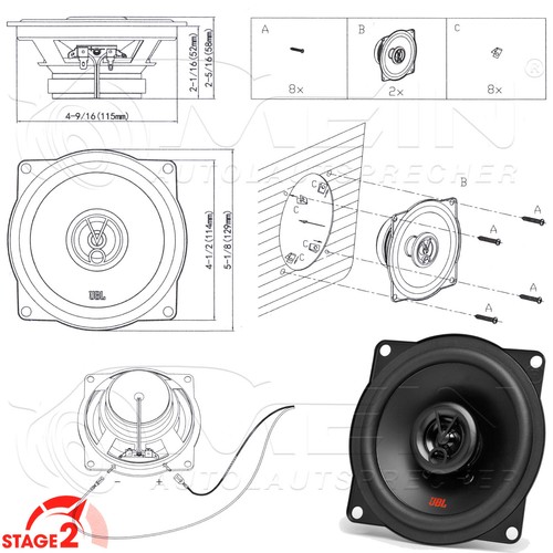 JBL LAUTSPRECHER für BMW 3ER E36 Cabrio 1993-1999 Hinten Seite 2-Wege 210W #BM8N - Bild 3 von 6