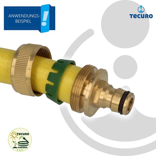 tecuro Schlauchanschluss mit Stecker für Schlauch 3/4 Zoll (Ø 19 mm)  - Bild 3 von 3