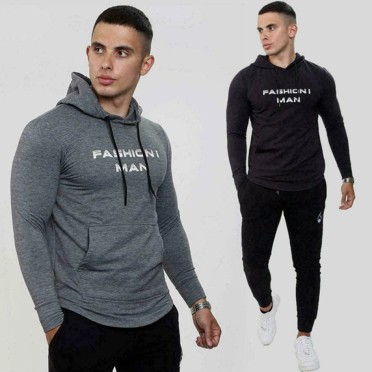 slim fit zipper hoodie