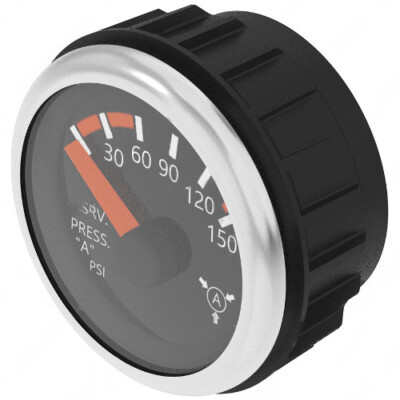 #ad #ad Freightliner A22 65540 000 Brake Pressure Gauge Reservoir Black PSI $119.95