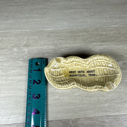 Vintage “Went Nuts About Nashville, Tennessee.” Ceramic Peanut Ashtray 5.5” Long - Picture 12 of 12