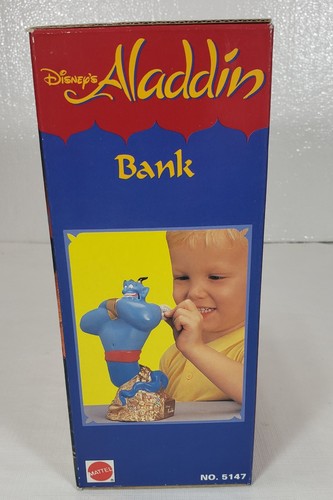 Mattel Disney Aladdin Genie Münzbank, 1990er, neu im Karton #5147 - Bild 4 von 5