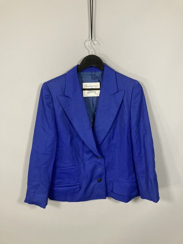 BURBERRY WOOL Blazer/Jacket - Size Medium - Blue - Great Condition - Women’s