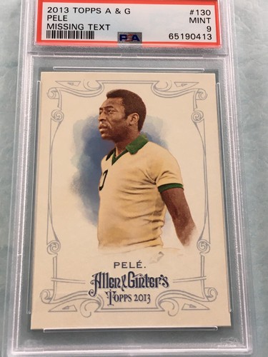 2013 Topps Allen & Ginter's Missing Text #130 PELE | PSA 9 como nuevo | Soccer Legend - Imagen 2 de 4