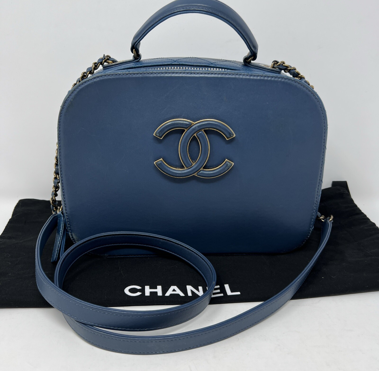 Chanel Blue Coco Curve Vanity Case Crossbody bag … - image 3