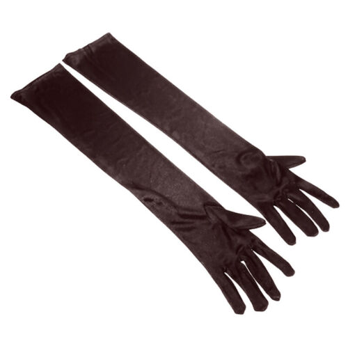Womens Satin Evening Gloves Long Party Dance Elbow Length Opera Gloves Wedding§ - Picture 72 of 76