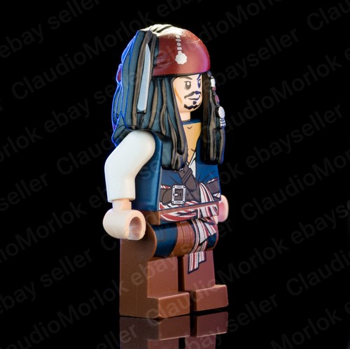 ⭐ LEGO Captain Jack Sparrow poc001 Minifigura Pirates Of The Caribbean Caribe - Imagen 4 de 7