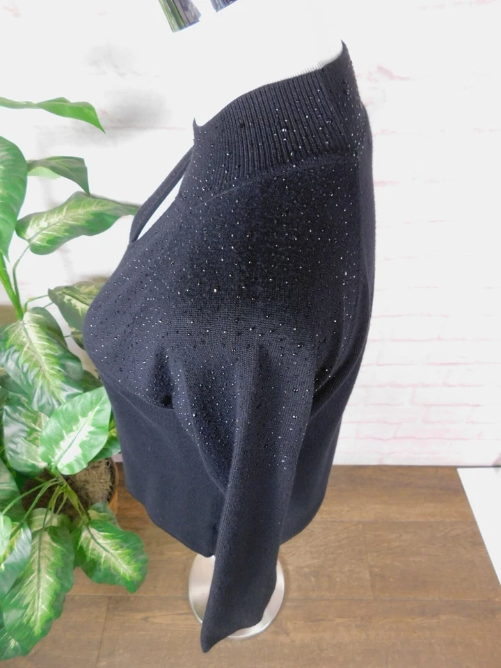 Suéter Top Cable Gauge S Negro Cerradura Brillo Foto 4 de 4