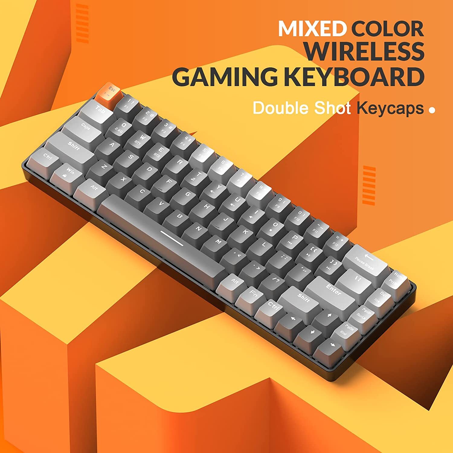 Wireless Mechanical Keyboard Bluetooth 5.0/2.4Ghz Dual Mode Receiver