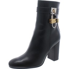 Givenchy Womens Lock Black Zipper Ankle Boots Shoes 37.5 Medium(b,m) Bhfo 5709