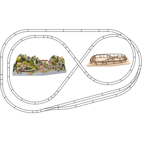 Piko A-Gleis Set für Noch Easy-Track Andreastal H0 + Neu