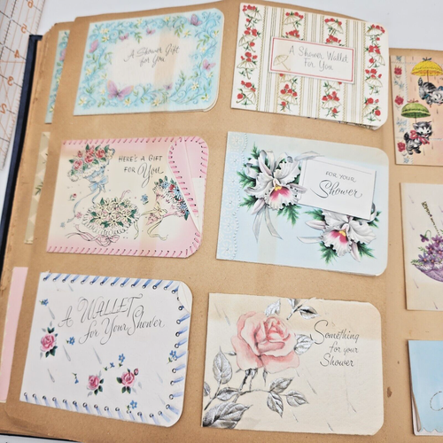 Vintage Midcentury Wedding Shower Card Scrapbook 160+ Cards Arts Crafts Collect - Picture 8 of 23