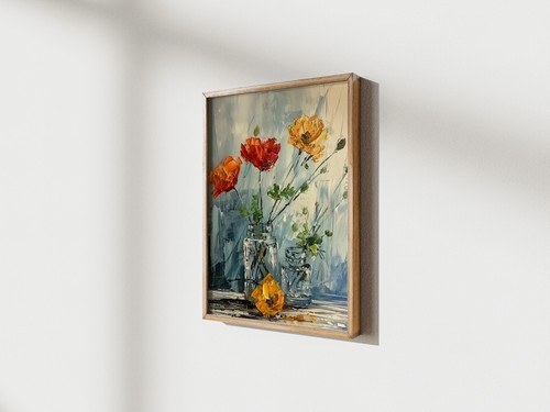Wild Flowers In Bloom, Prints on Matte Paper | Vibrant Floral Oil Painting - Picture 14 of 27