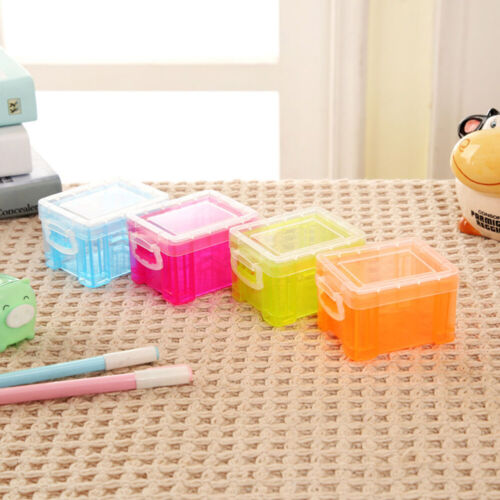 6 Pcs Mini Storage Box Small Containers with Lids Plastic Bins for